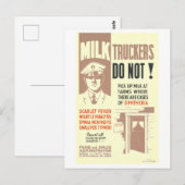Gesundheitswarnung für Milchfhrer Postkarte (Vorne/Hinten)
