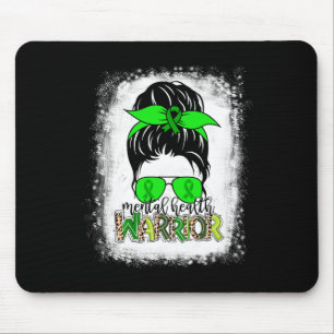 Gesundheitswarrior Messy Bun Mental Health Awarene Mousepad