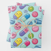 Gesundheitswesen & Apotheke Farbenfrohe Sonnenkaps Geschenkpapier Set (Beispiel)