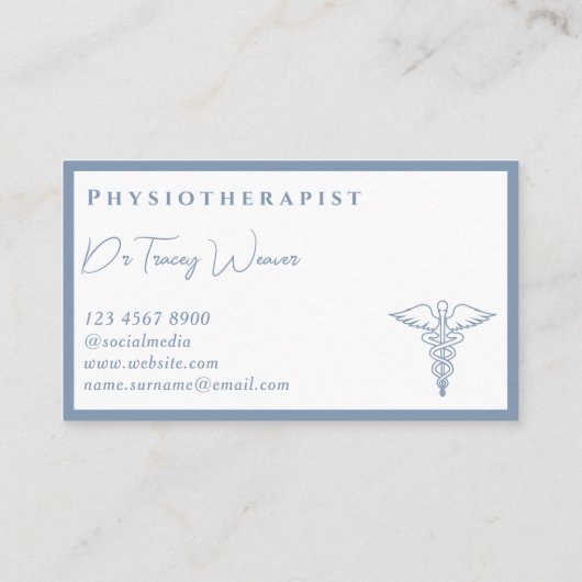 Gesundheitswesen Beruflich - Physiotherapeut Busin Visitenkarte (Rückseite)