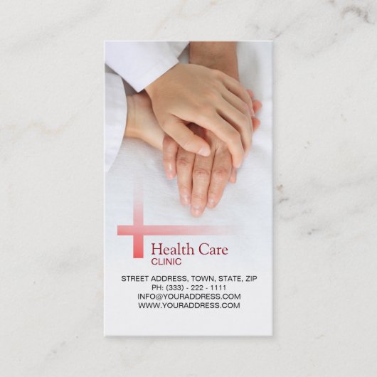 Gesundheitswesen-Klinik-Medizin-Hilfe-Krankenhaus Visitenkarte (Vorderseite)