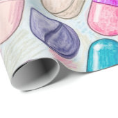 Gesundheitswesen und Apotheke Pink Gray Lila Kapse Geschenkpapier (Rolleneckpunkt)