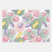 Gesundheitswesen und Apotheke Pink Gray Lila Kapse Geschenkpapier Set (Vorderseite 3)