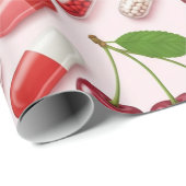 Gesundheitswesen und Apotheke rosa Kirschkapsel Geschenkpapier (Rolleneckpunkt)