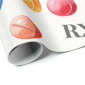 Gesundheitswesen und Pharmazie - farbenfrohe RX Pi Geschenkpapier (Rolleneckpunkt)