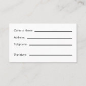 Gesundheitswesen-Vorübertragungskarte Visitenkarte (Rückseite)