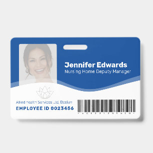 Gesundheitswesen wesentliche Arbeitskräfte Foto-ID Ausweis