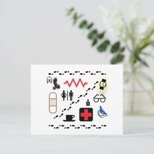 Gesundheitszeichen Postkarte (Stehend Vorderseite)