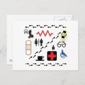 Gesundheitszeichen Postkarte (Vorne/Hinten)