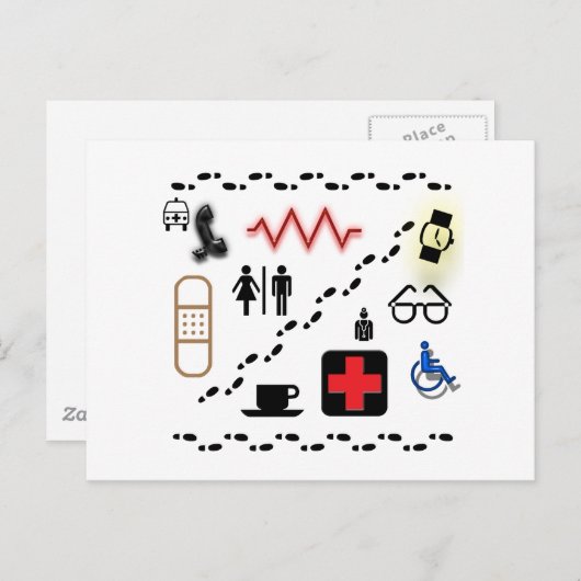 Gesundheitszeichen Postkarte (Vorne/Hinten)