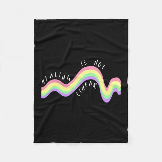 Gesundheitsziffer-Heilung ist nicht linear Fleecedecke (Vorderseite)