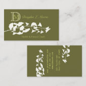 GesundheitWellnessweißes silbriges Visitenkarte (Vorne/Hinten)