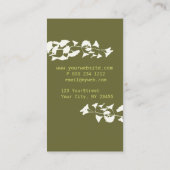 GesundheitWellnessweißes silbriges Visitenkarte (Rückseite)