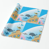 Gesunkene Schiffe und Fische Geschenkpapier (Ungerollt)