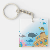 Gesunkene Schiffe und Fische Schlüsselanhänger (Vorderseite)