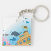 Gesunkene Schiffe und Fische Schlüsselanhänger (Rückseite)