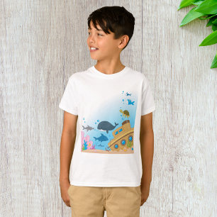 Gesunkene Schiffe und Fische T-Shirt