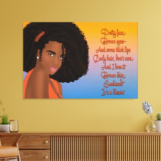 Gesunkene Schönheit mit Gedicht Leinwanddruck (Insitu (Wohnzimmer))