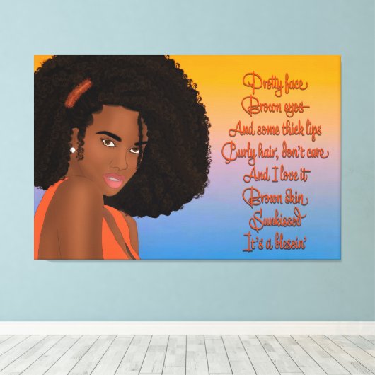 Gesunkene Schönheit mit Gedicht Leinwanddruck (Insitu (Holzboden))