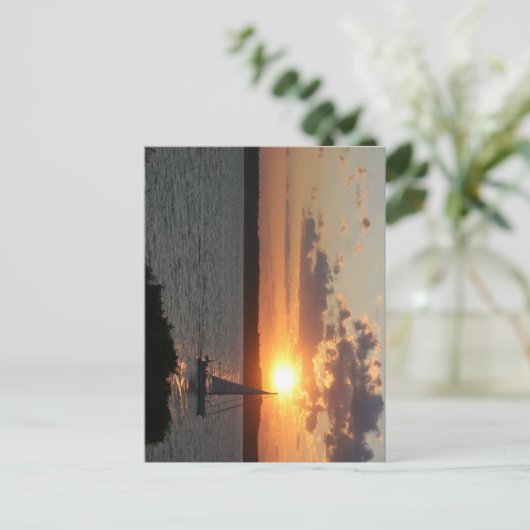 Gesunkenes Segel Postkarte (Stehend Vorderseite)