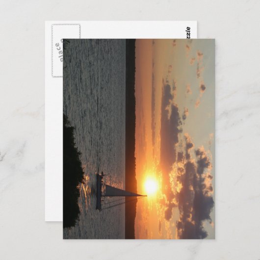 Gesunkenes Segel Postkarte (Vorne/Hinten)