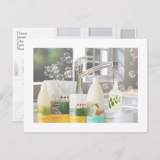Get Clean Shaklee Kitchen Postcard Postkarte (Vorne/Hinten)