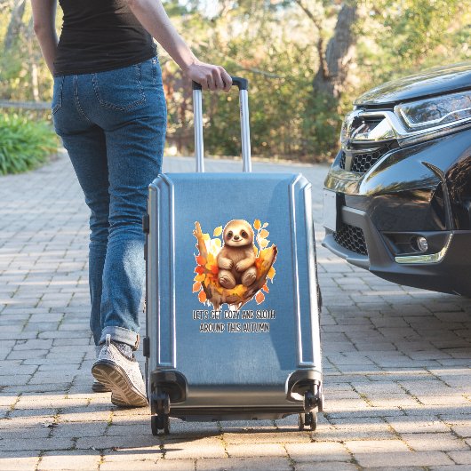 Get Cozy and Sloth Around This Autumn Aufkleber (Koffer Insitu)