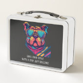 Get Crazy mit Retro Cool - Bulldog Style! Metall Brotdose (Vorderseite)