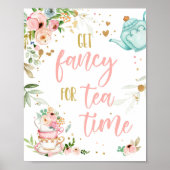 Get Fancy For Tea Time Baby Brewing Baby Shower Poster (Vorne)