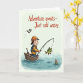 Get hooked birthday karte (Gelbe Blume)