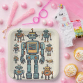 Get in Gear Robot Birthday - Großer Roboter Pappteller (Party)