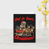 Get In Loser We're Stealing Christmas Funny Raccoo Karte (Gelbe Blume)