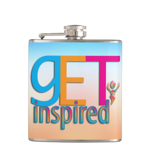 Get Inspiriert ~ Original Flachmann (Vorderseite)