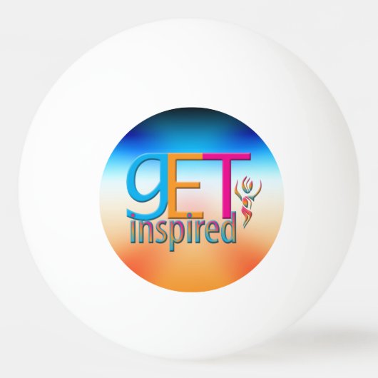 Get Inspiriert ~ Original Tischtennisball (Vorderseite)