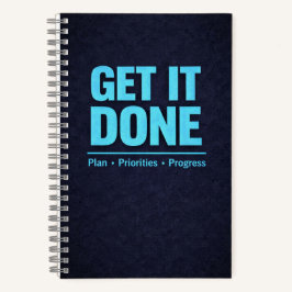 Get It Done Blue Motivational Planner Notizblock