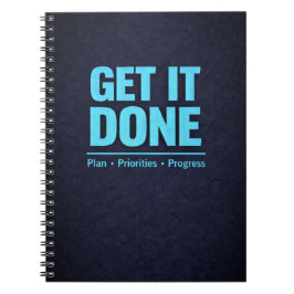 Get It Done Blue Motivational Planner Notizblock