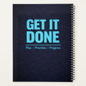 Get It Done Blue Motivational Planner Planer (Rückseite)