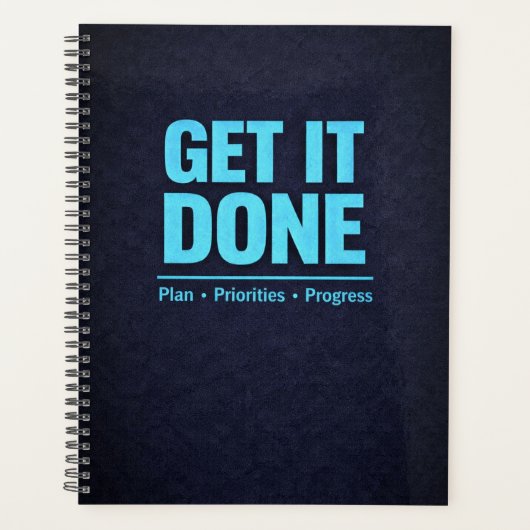 Get It Done Blue Motivational Planner Planer (Vorderseite)