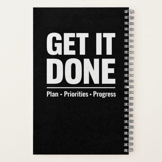 Get It Done Productivity Planner Notizblock (Rückseite)