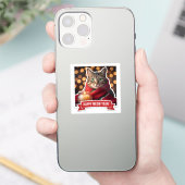 Get Katzen Neujahrsfeier Aufkleber (Telefon)