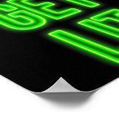 Get Lit Christmas Neon Vintage Retro Outfit Poster (Ecke)