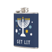 Get Lit | Funny Hanukkah Flachmann (Links)