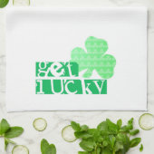 Get Lucky L Clover Kleeblatts St Patty Kitchen T Geschirrtuch (Gefaltet)