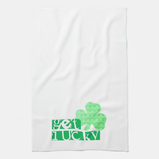 Get Lucky L Clover Kleeblatts St Patty Kitchen T Geschirrtuch (Vertikal)