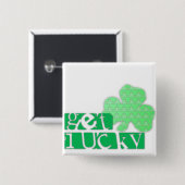 Get Lucky L Clover Kleeblatts St Patty S Button (Vorne & Hinten)
