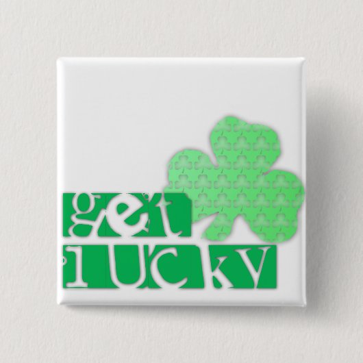 Get Lucky L Clover Kleeblatts St Patty S Button (Vorderseite)