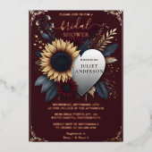 Get Maroon Traditional Fall Burgund Brautparty Folieneinladung (Vorderseite)