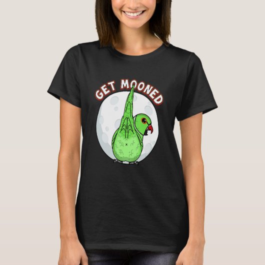 Get Mooned I Parrot Underfluffies I Green Indian R T-Shirt (Vorderseite)