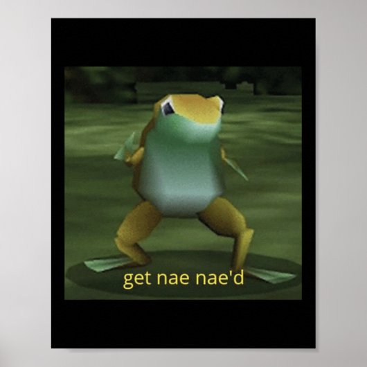 Get Nae'd Dancing Frog Meme Poster (Vorne)