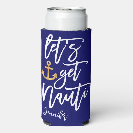 Get Nauti Beach Bachelorette Bash Selters Dosenkühler (Seltzer Rückseite)